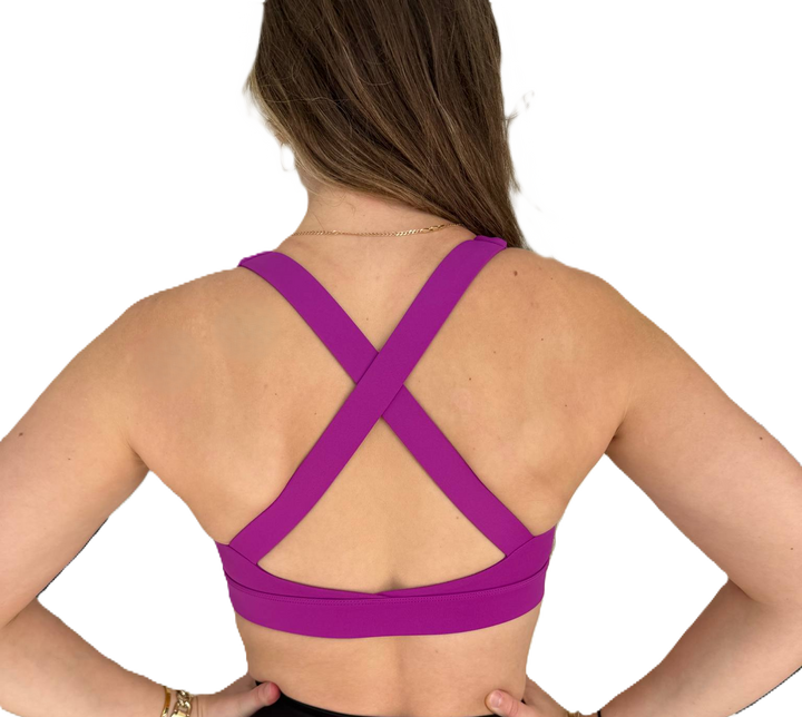 Vivienne Sports Crop Top - Dark Fuschia