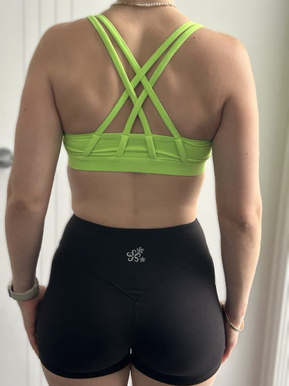 Magnolia Sports Crop Top - Neon Green