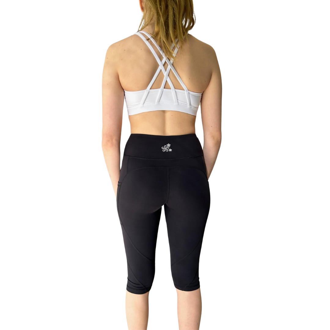 Peony Knee Length Tights with Pockets