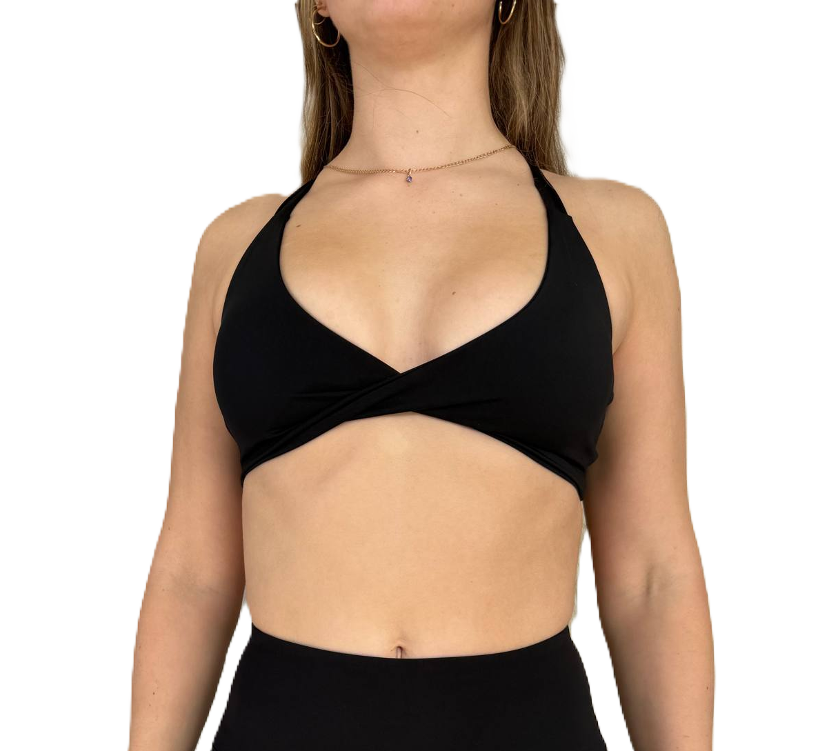 Zinnia Sports Crop Top - Black - Silky Soft