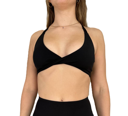 Zinnia Sports Crop Top - Black - Silky Soft