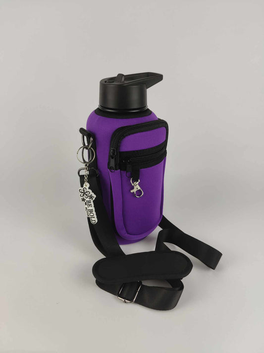 Insulated Drink Bottle Carrier (Upto 1L) with Pockets