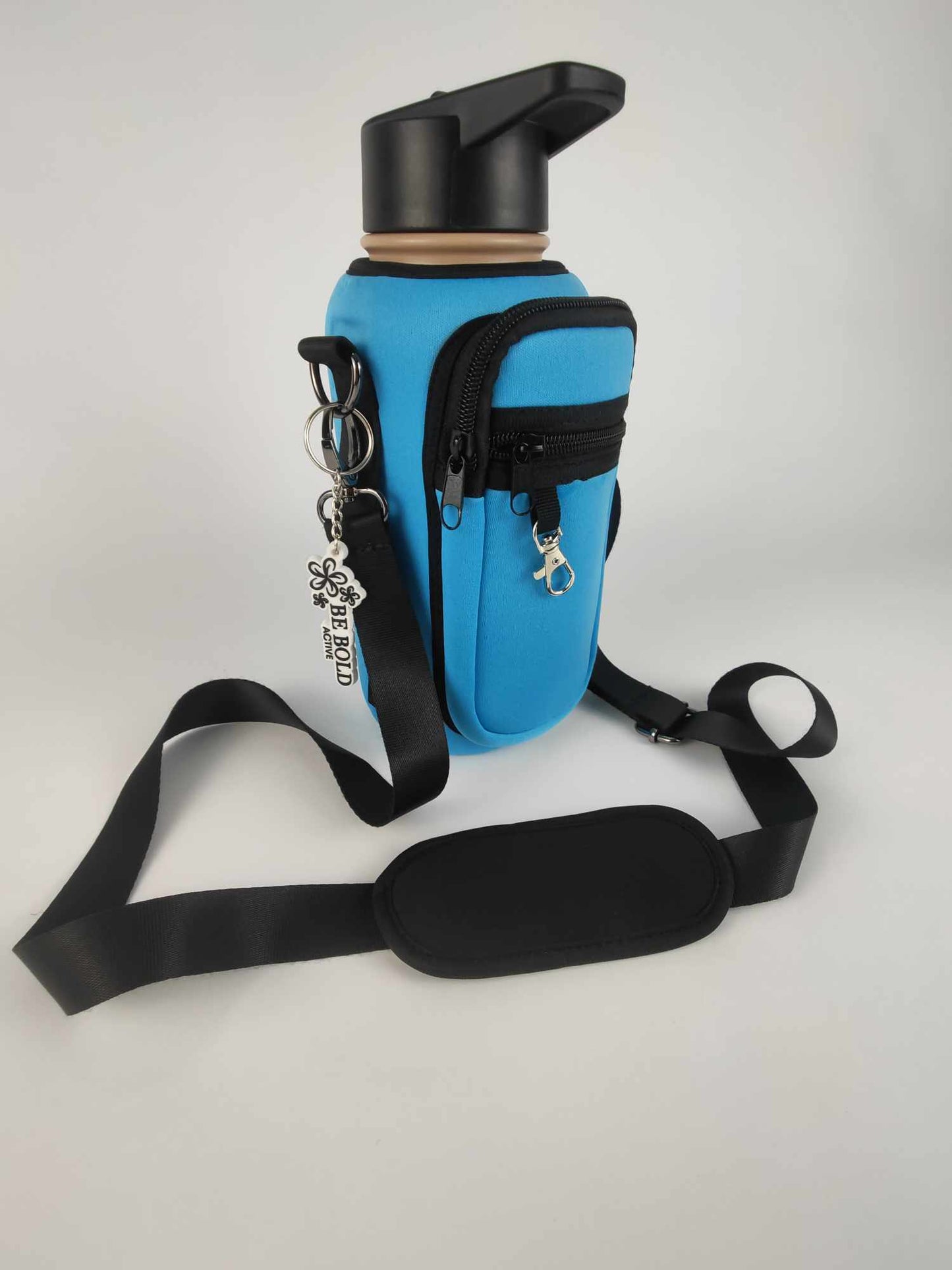 Insulated Drink Bottle Carrier (Upto 1L) with Pockets