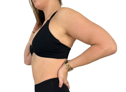 Zinnia Sports Crop Top - Black - Silky Soft