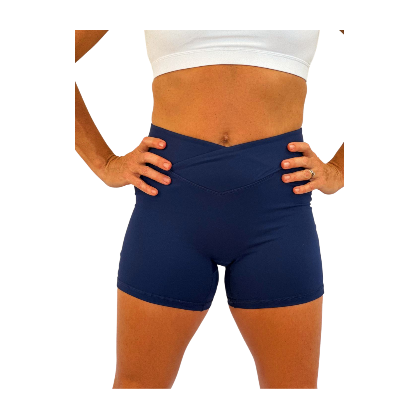 Hibiscus Sports Shorties- Blue