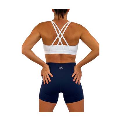 Hibiscus Sports Shorties- Blue