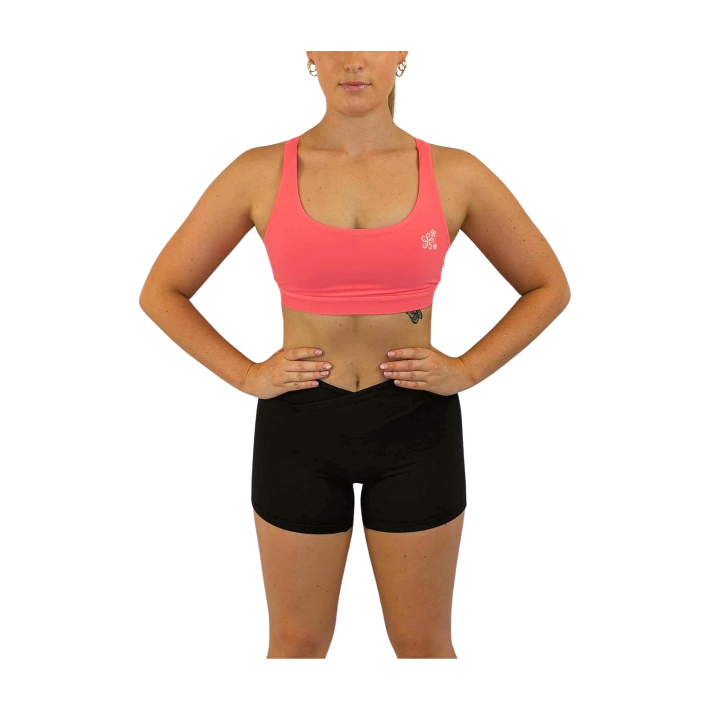 Magnolia Sports Crop Top - Neon Peach