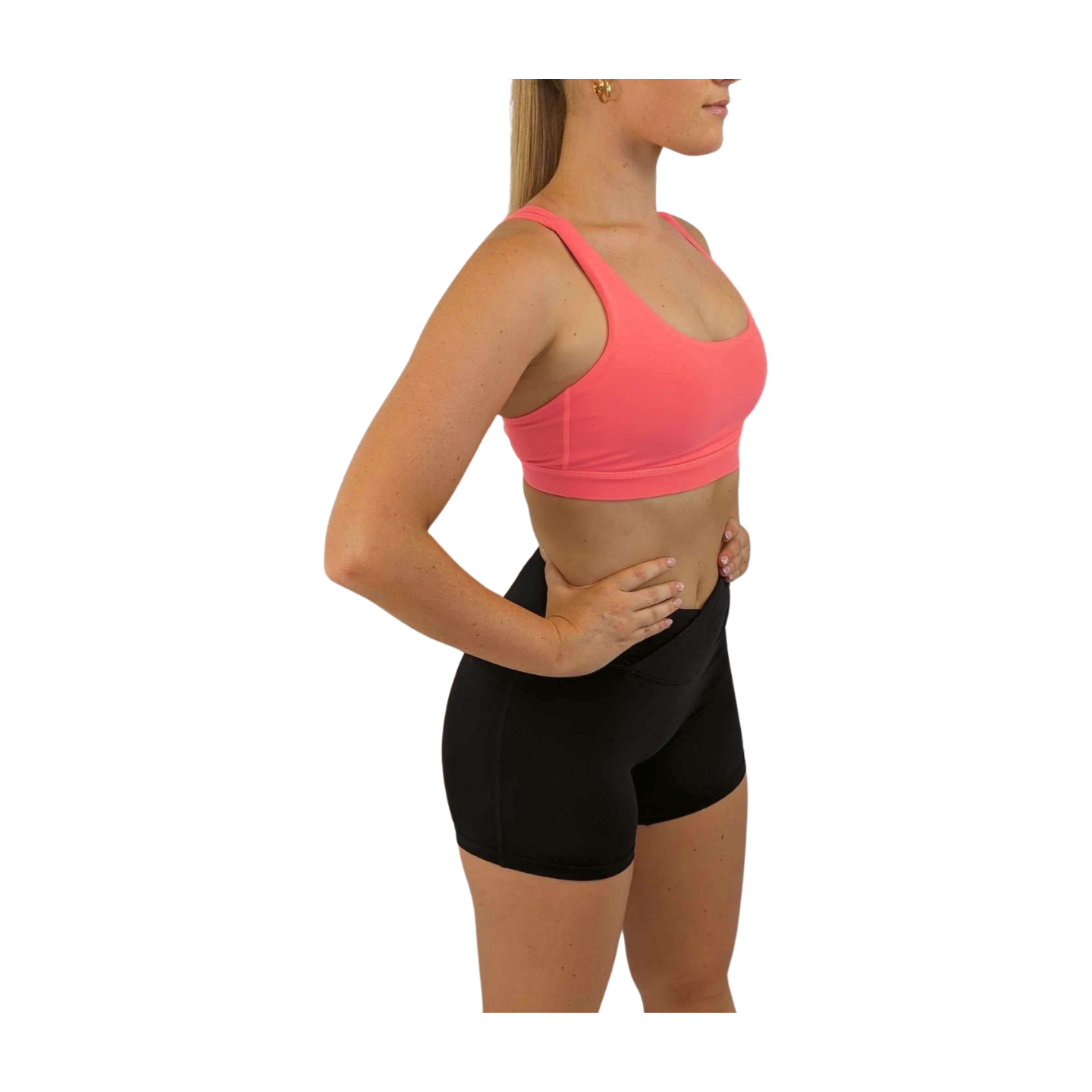 Magnolia Sports Crop Top - Neon Peach