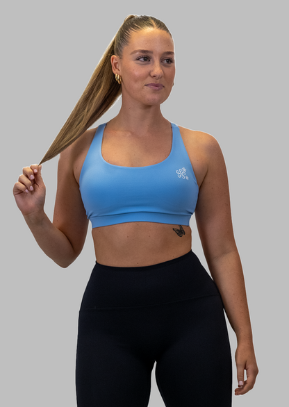 Magnolia Sports Crop Top - Sky Blue