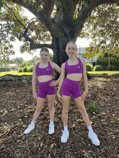 Vivienne Sports Crop Top - Dark Fuschia