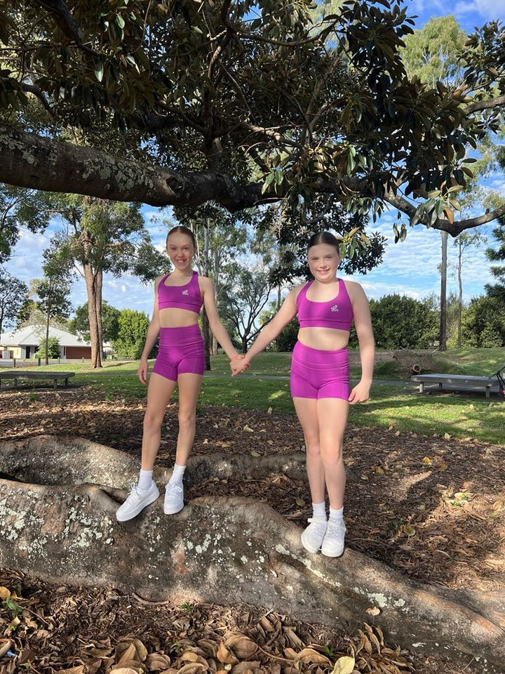 Vivienne Sports Crop Top - Dark Fuschia