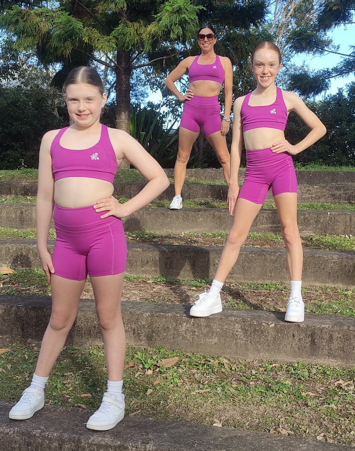 Vivienne Sports Crop Top - Dark Fuschia